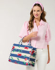Cherry Stripe Jacquard Tote