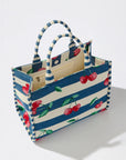 Cherry Stripe Jacquard Tote