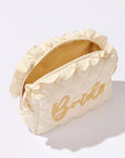 Ruffle "Bride" Zip Pouch