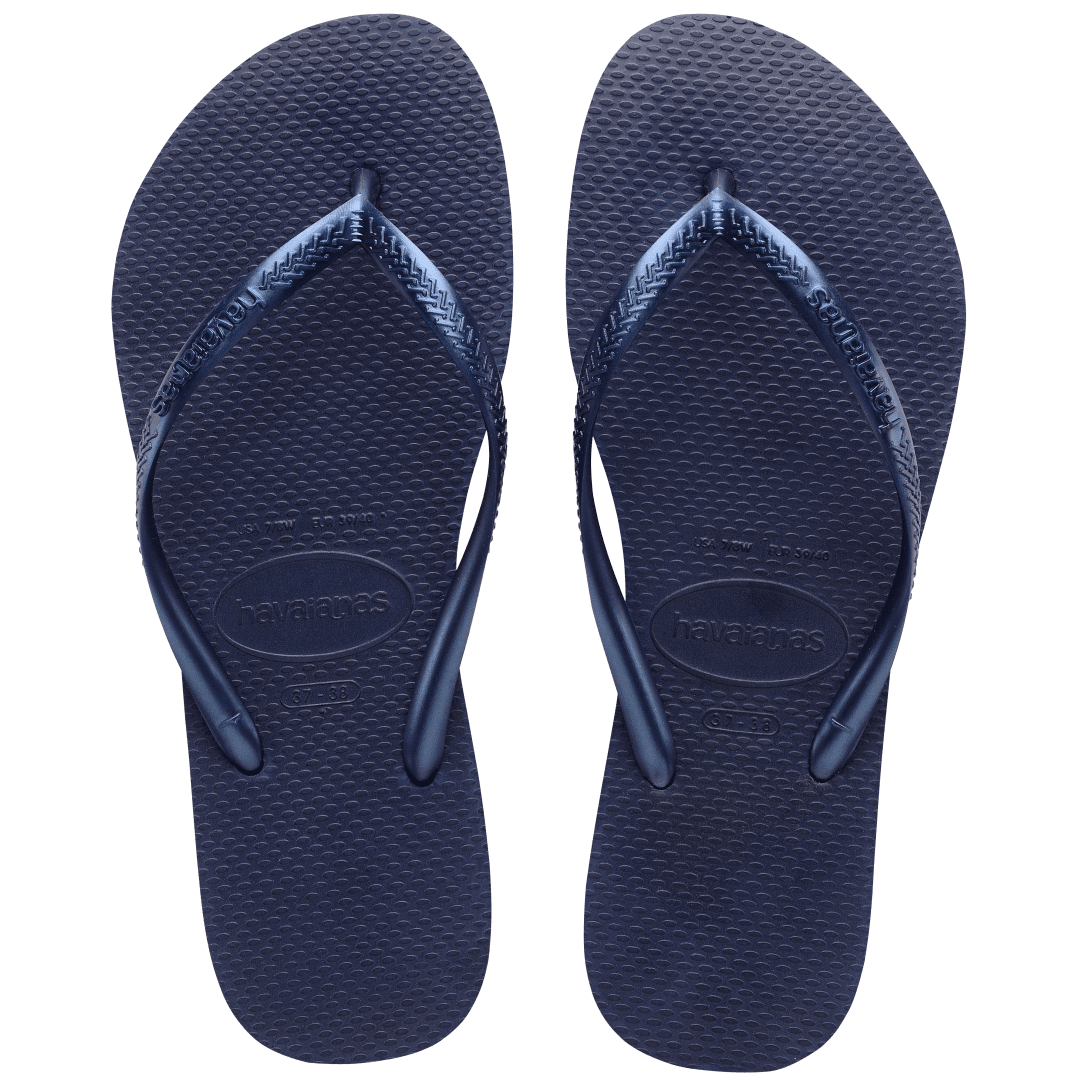 Slim Flip-Flops, Navy Blue