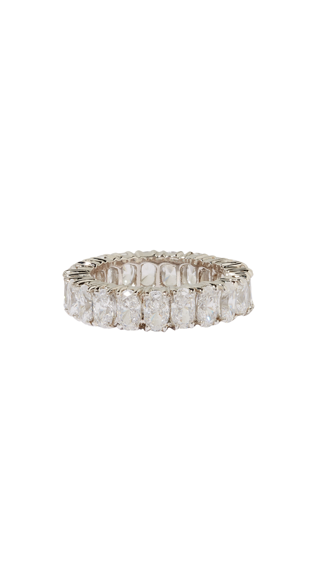 Oval Cut CZ Eternity Band