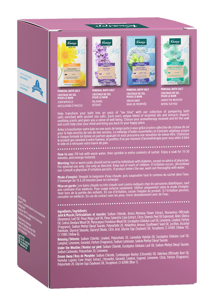 Kneipp Pampering Mineral Bath Salt Collection