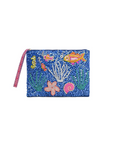 Ocean Bliss Hand-Beaded Wristlet