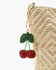 Cherry Beaded Charm Keychain