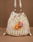 Butterfly Wings of Sunshine Beaded Charm Keychain