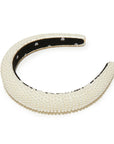 Ivory Velvet Pearl Headband