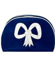 Moire Double Zip Round Bag