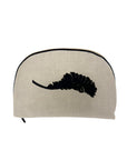 Feather Small Round Zip Cosmetic Case