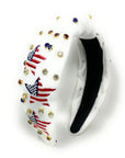 Patriotic Stars Jeweled Knot Headband