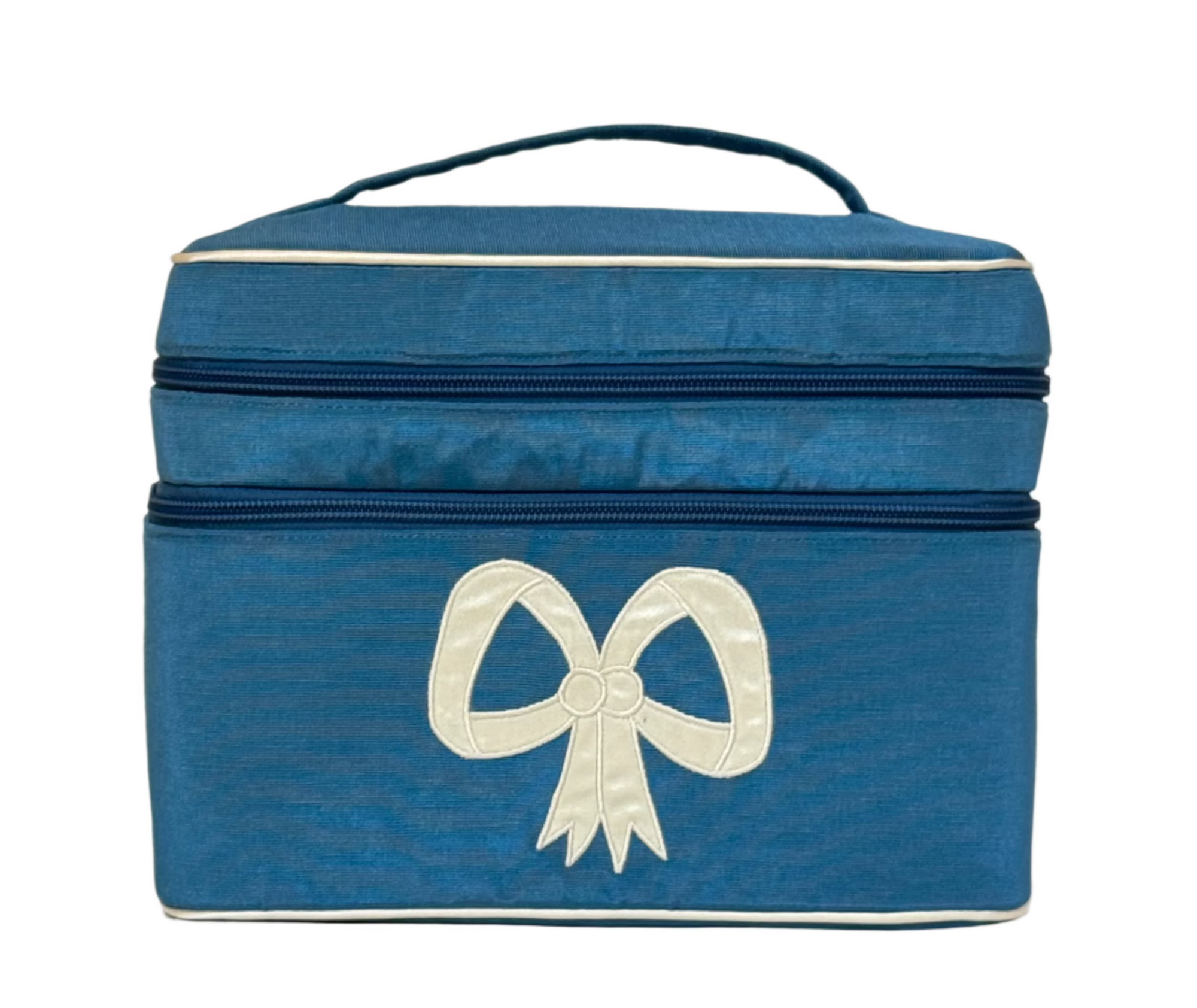 Moire Oval Double Zip Travel Case