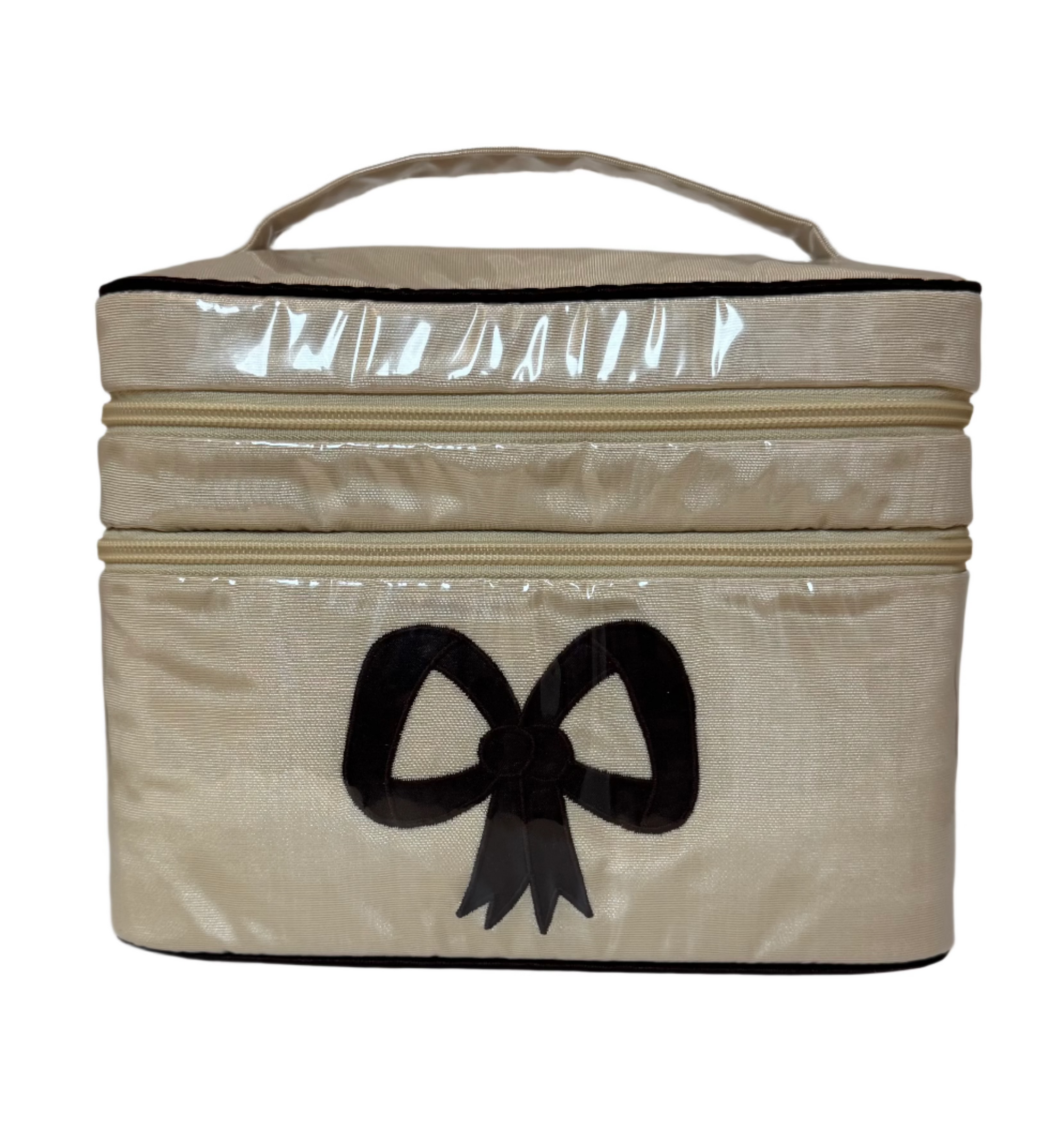 Moire Oval Double Zip Travel Case