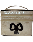 Moire Oval Double Zip Travel Case