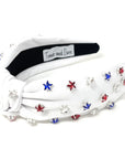 USA Star Studs Jeweled Knot Headband
