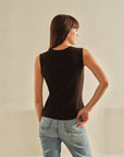 MiniRib Shell Tank Black