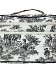 Toile Oval Double Zip Travel Case