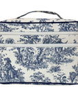 Toile Oval Double Zip Travel Case