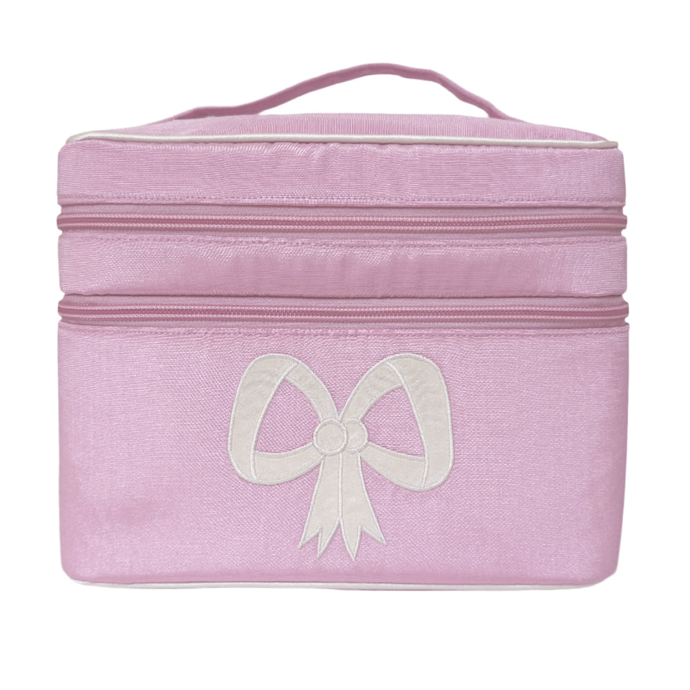 Moire Oval Double Zip Travel Case