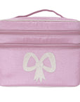 Moire Oval Double Zip Travel Case