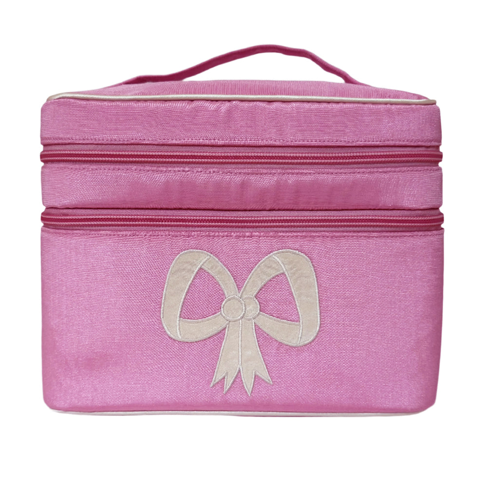 Moire Oval Double Zip Travel Case