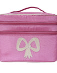 Moire Oval Double Zip Travel Case
