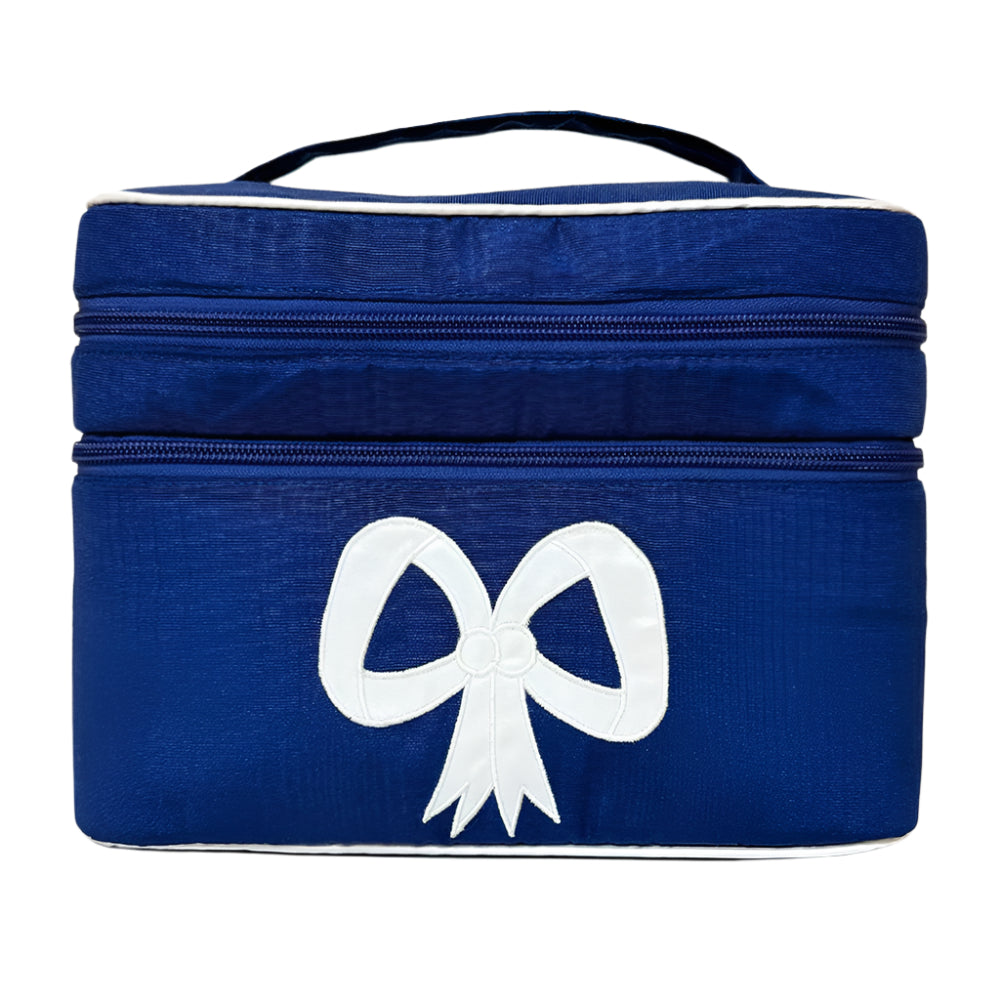 Moire Oval Double Zip Travel Case