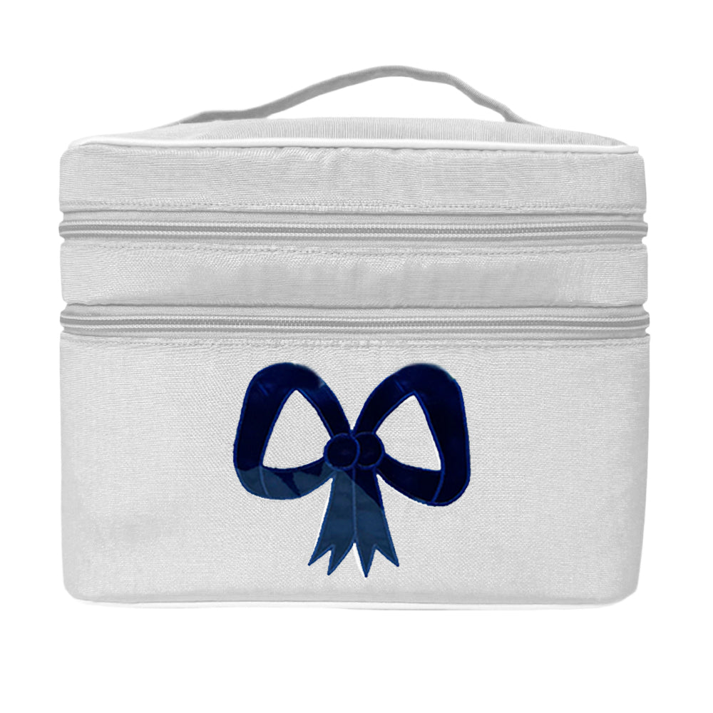 Moire Oval Double Zip Travel Case