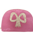 Moire Double Zip Round Bag