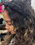 Braided Silk and Crystal Headband