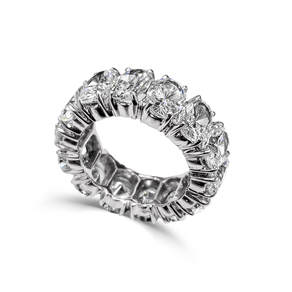 Oval Cut CZ Eternity Band