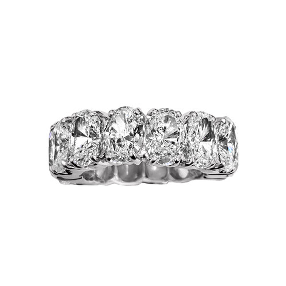 Oval Cut CZ Eternity Band