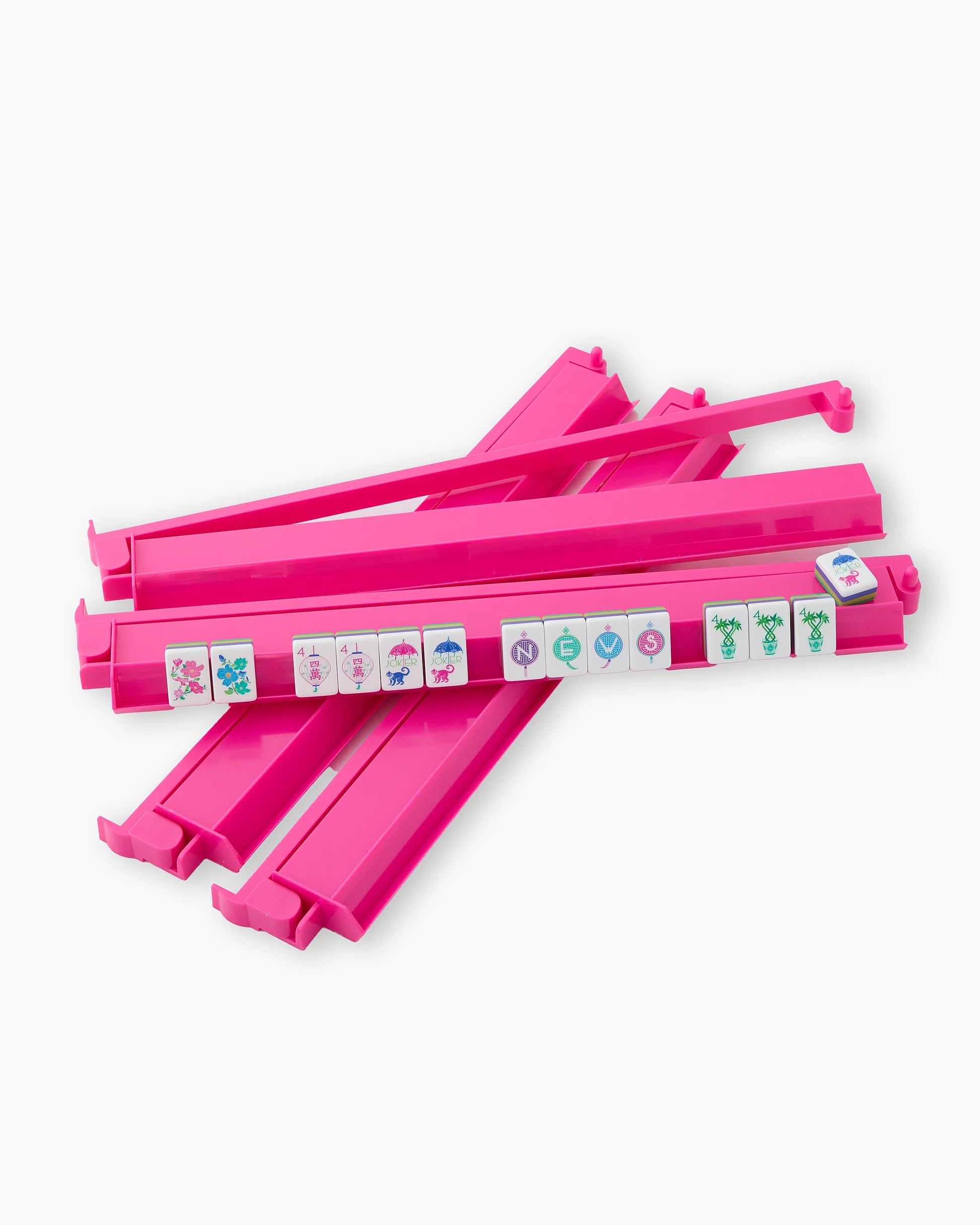 Mahjong Rack & Pusher, Hot Pink