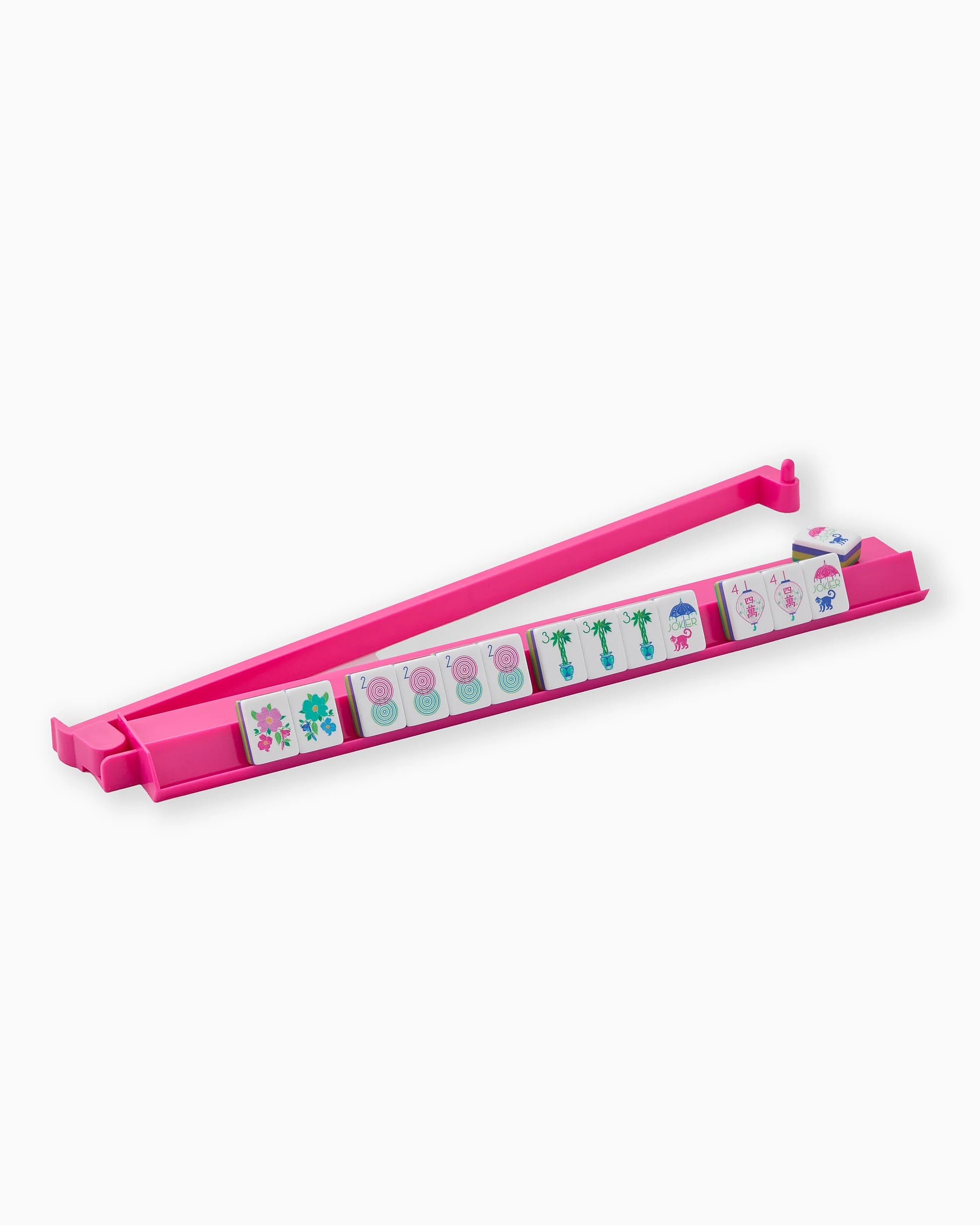 Mahjong Rack & Pusher, Hot Pink