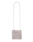 Crystal Mesh Mini Tote Silver