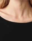 Soft Touch 3/4 Sleeve Merrow Edge Boatneck T-Shirt