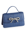Bowie Straw Mini Bag Navy