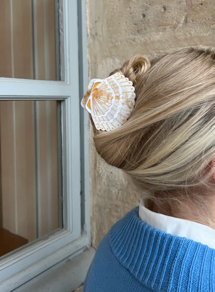 Painted Seashell Claw Clip