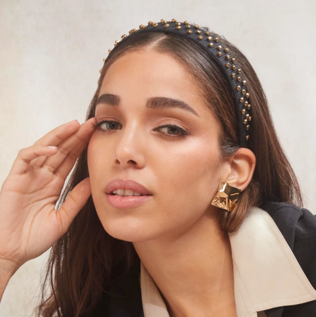 Crystal Dorado Burlap Bessette Headband