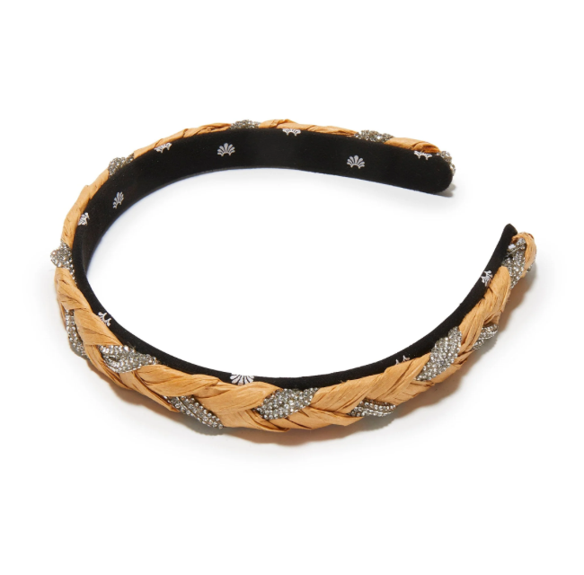 Natural Crystal Raffia Headband