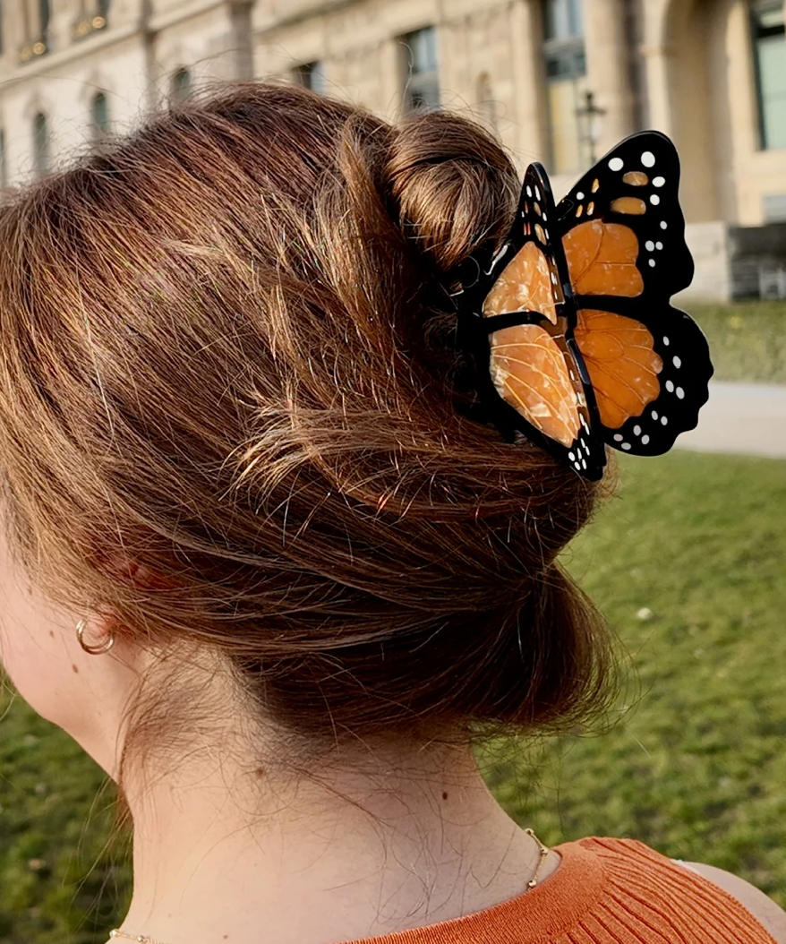 Monarch Butterfly Claw Hair Clip