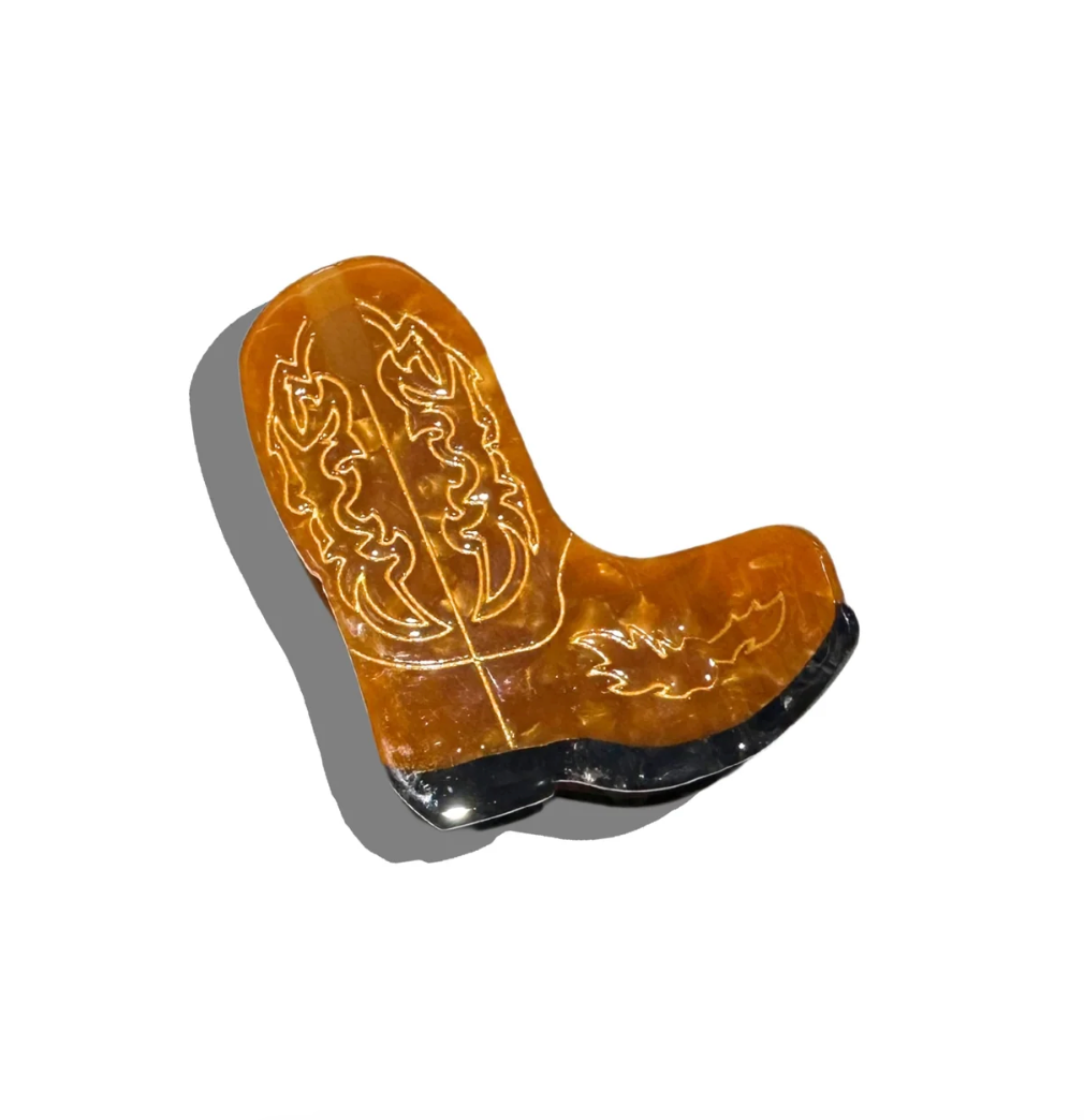 Cowboy Boot Claw Hair Clip