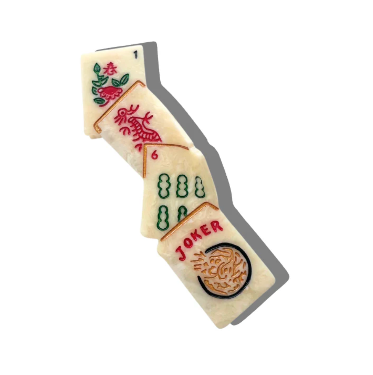 Mahjong Claw Hair Clip