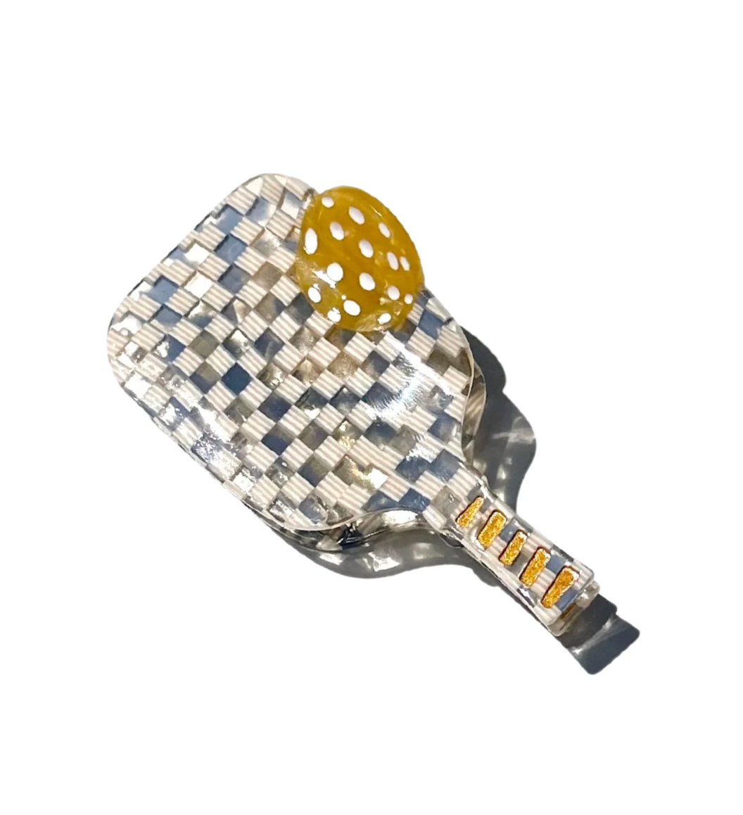 Pickleball Paddle Claw Hair Clip