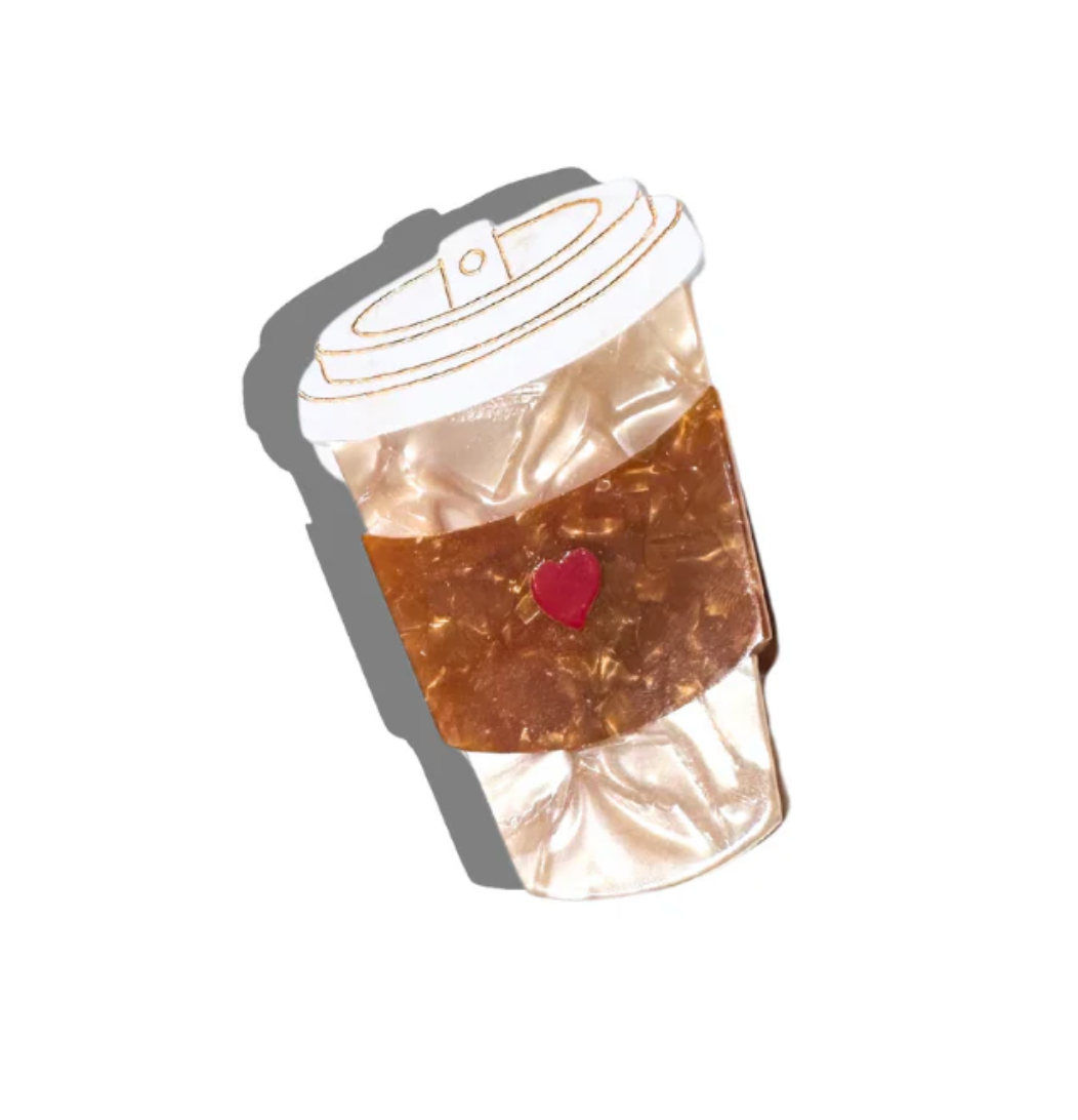 Coffee Claw Hair Clip