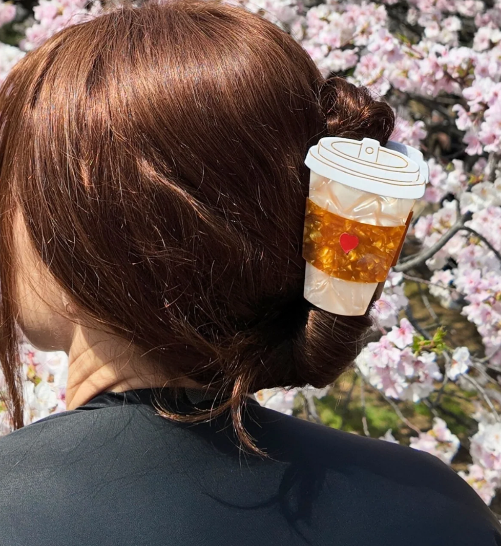 Coffee Claw Hair Clip