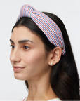 Patriotic Knotted Cotton Stripe Headband
