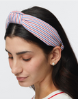 Patriotic Knotted Cotton Stripe Headband