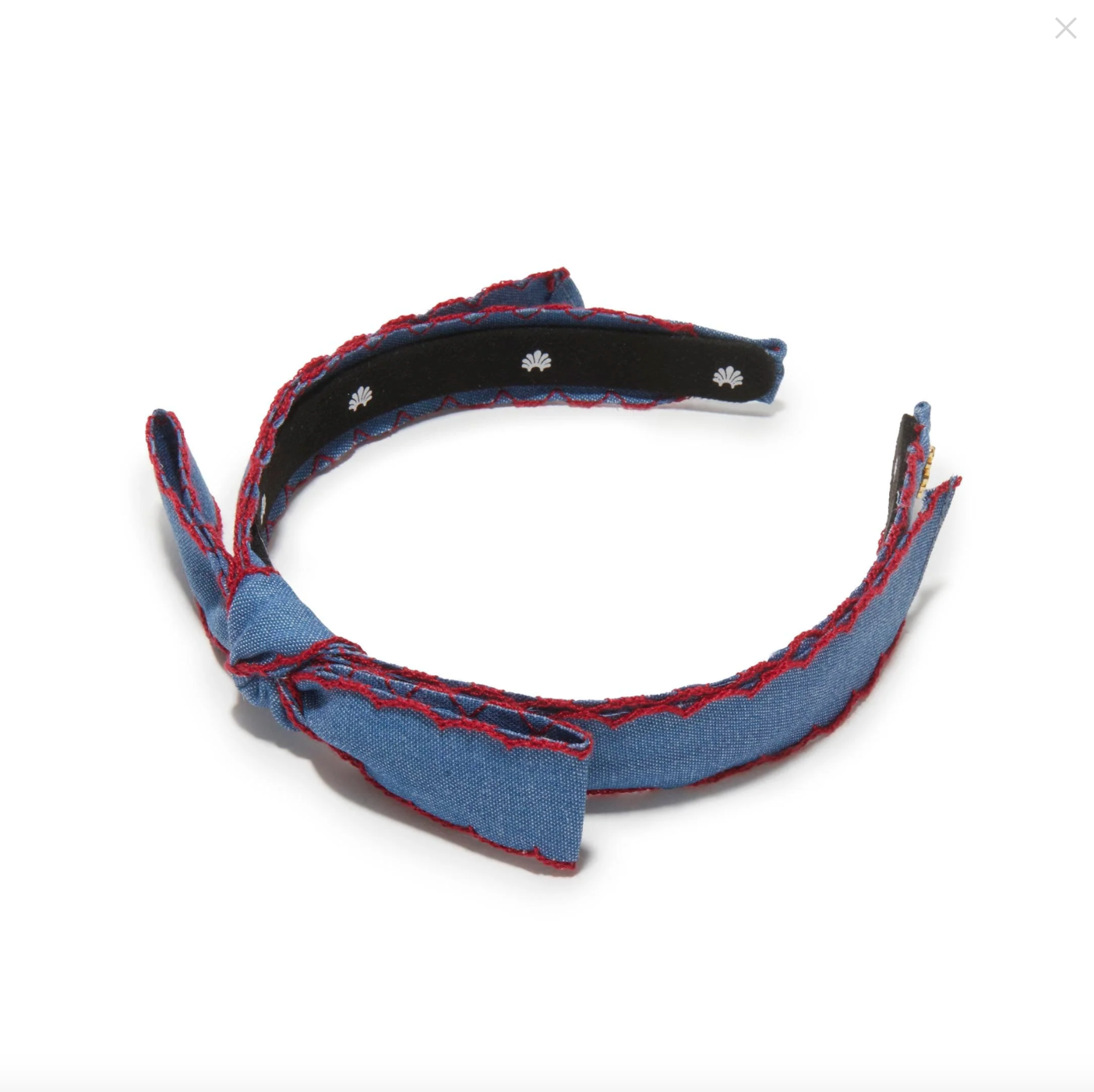 Denim Bardot Red Headband