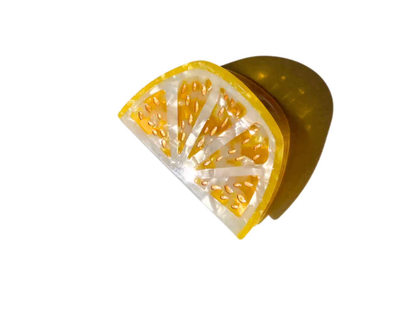 Citrus Slice Fruit Claw Hair Clip