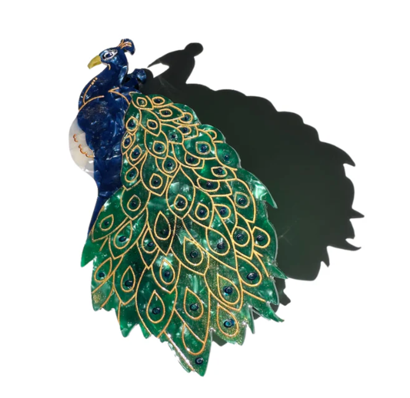 Peacock Bird Claw Hair Clip