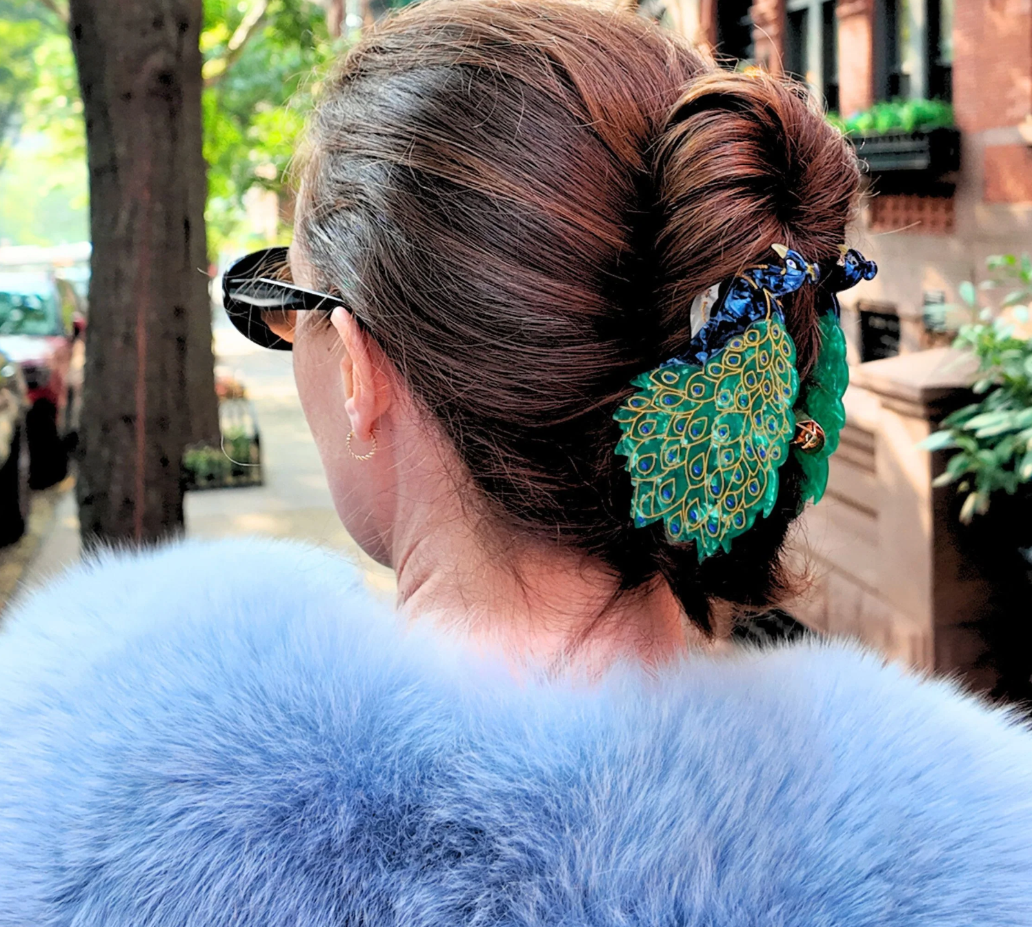 Peacock Bird Claw Hair Clip